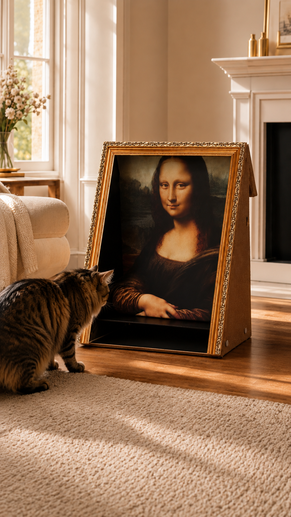 Cat approaching the Masterpiece lounger